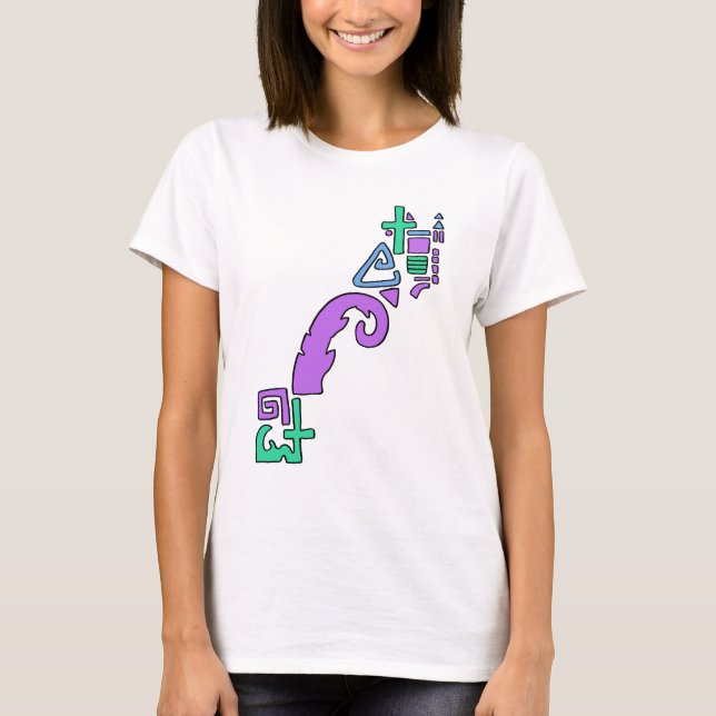 Pastel Assymetric Geometric Graphic Tee (Front)