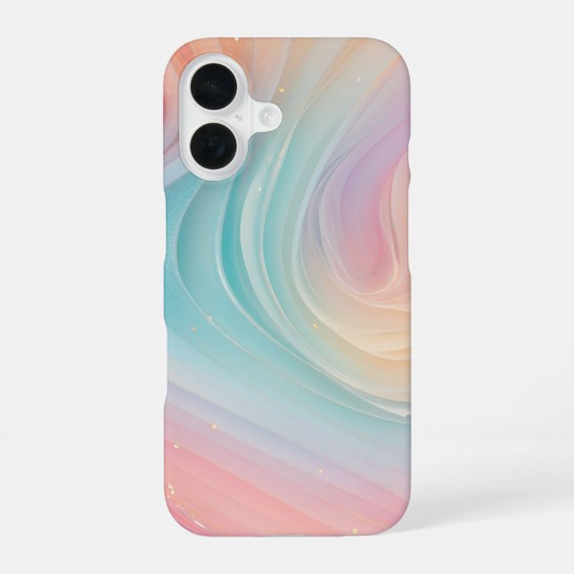 Pastel Aurora Swirl Phone Case (Back)