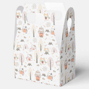 Pastel Autumn Cute Cats Favour Box
