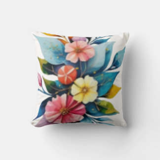 pastel awesome vibrant floral  cushion