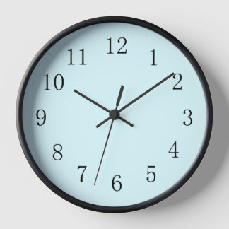 Pastel Baby Blue Kitchen Wall Clock