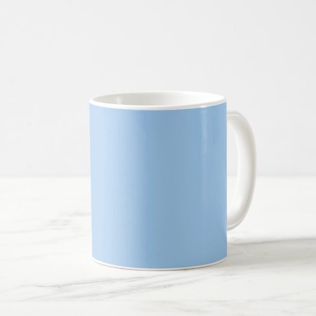 Pastel Baby Blue Solid Colour Coffee Mug (Front Right)