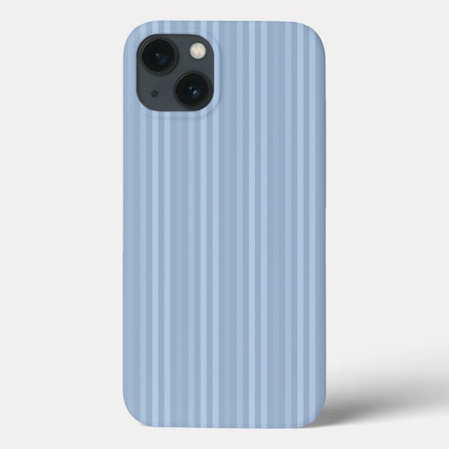 Pastel Baby Blue Vertical Stripes Case-Mate iPhone Case (Back)