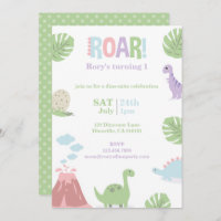Pastel Baby Dinosaur Kids Birthday Party