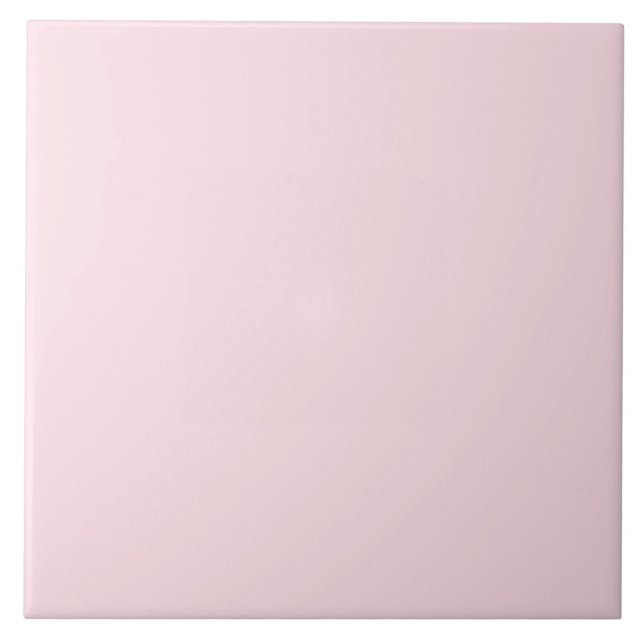 Pastel Baby Light Pink Solid Colour Minimalist   Ceramic Tile (Front)