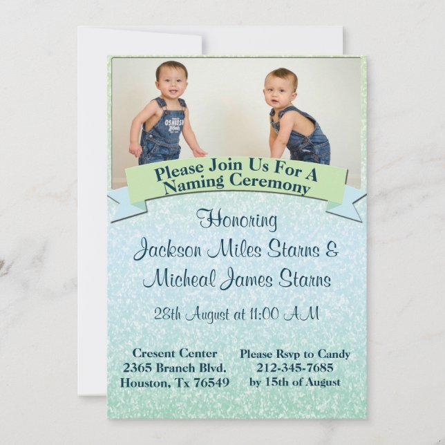 Pastel Baby Naming Ceremony Invite (Front)