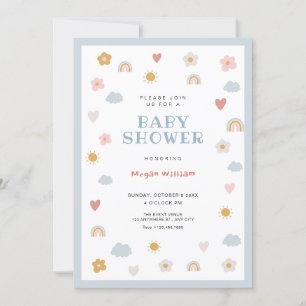 Pastel baby shower invitation