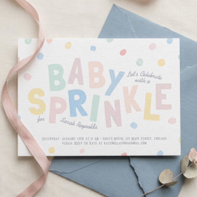 Pastel Baby Sprinkle Invitation | Confetti (Creator Uploaded)