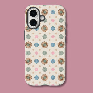 Pastel Babylonian Inspired Floral Pattern iPhone 16 Case