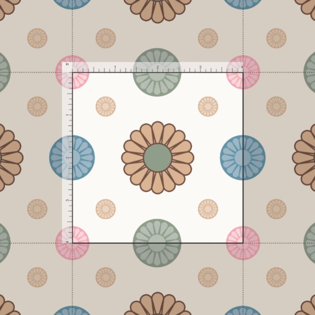 Pastel Babylonian Inspired Floral Pattern Fabric (Creator Uploaded)