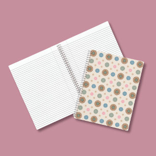 Pastel Babylonian Inspired Floral Pattern Notebook