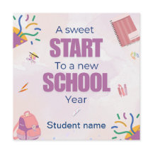 Pastel Back to School Treat Tag Card | personalise