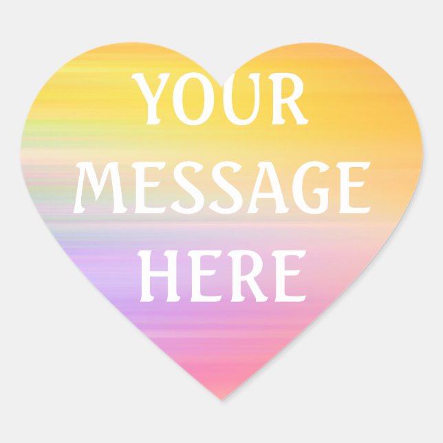 Pastel background - Customise your own Heart Sticker (Front)