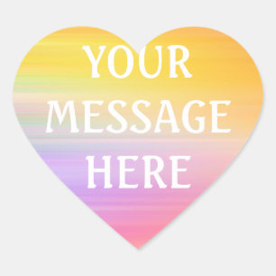 Pastel background - Customise your own Heart Sticker