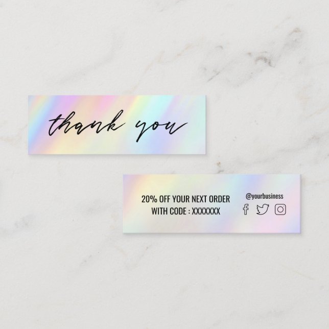 pastel background mini business card (Front/Back)