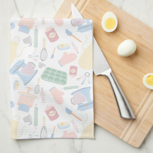Pastel Baking Theme Sweet Desserts Pastry Arts Tea Towel