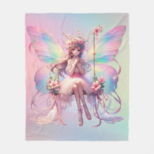 Pastel Ballerina Fairy Princess Girls  Fleece Blanket