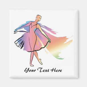 Pastel Ballerina (Personalized_ Magnet