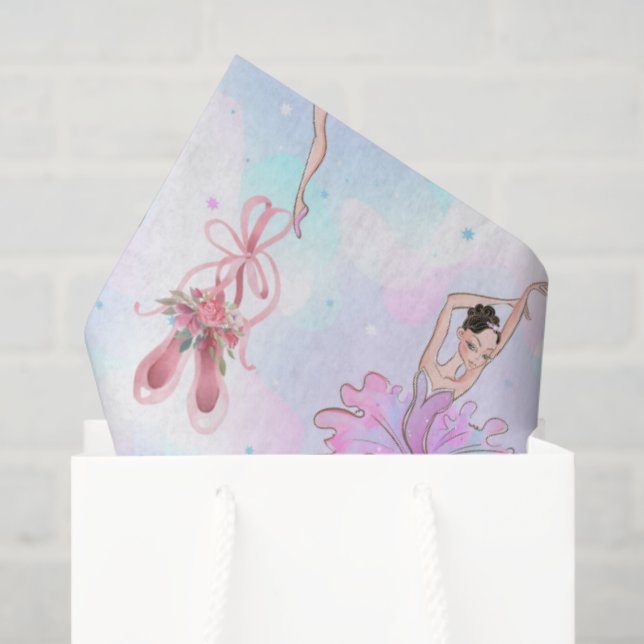 Pastel Ballet Dancers  Tissue Paper (Gift Bag)