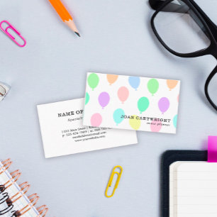 Pastel Balloons - Event Planner Business Card