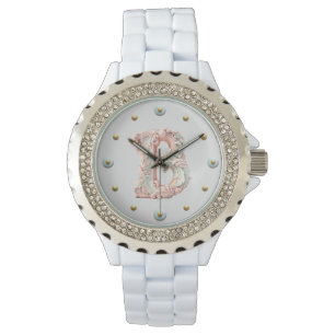 Pastel Baroque Letter B  Watch