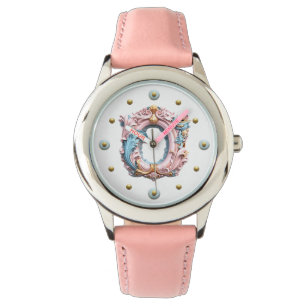 Pastel Baroque Letter O  Watch