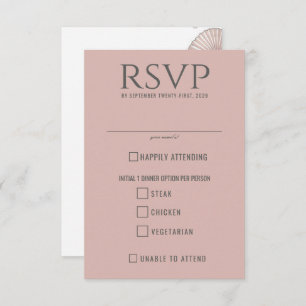 Pastel Beach Food Choices RSVP Card