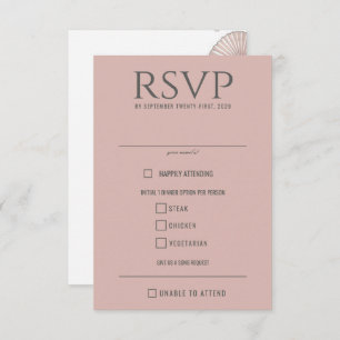 Pastel Beach Food Choices RSVP Card