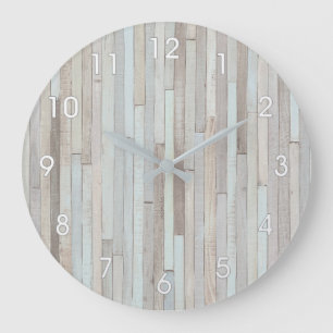 PASTEL BEACH WOOD CLOCK