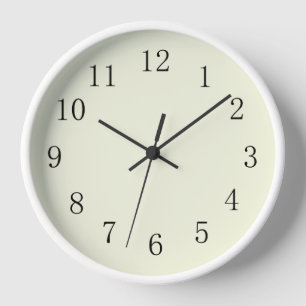 Pastel Beige Kitchen Wall Clock