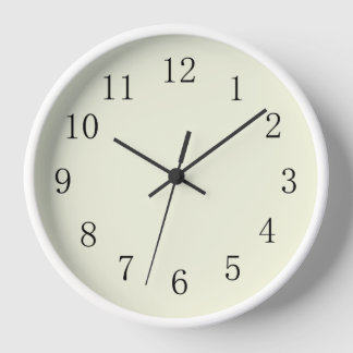Pastel Beige Kitchen Wall Clock