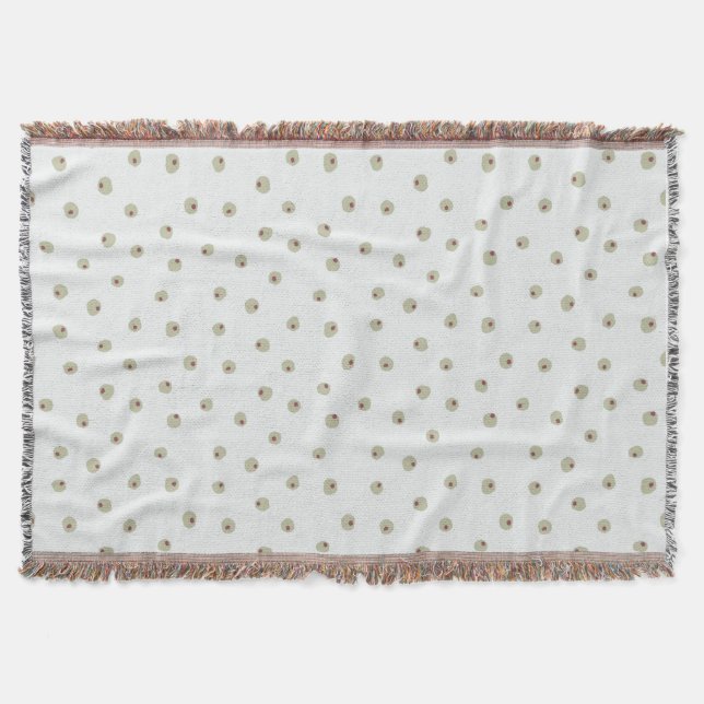 Pastel berry dots pattern throw blanket (Front)