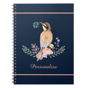 Pastel bird notebook