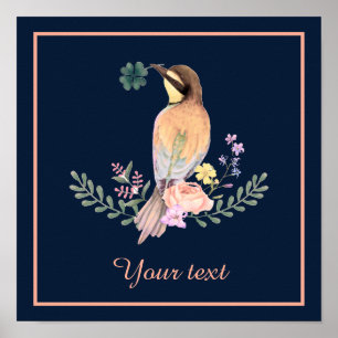 Pastel bird  poster