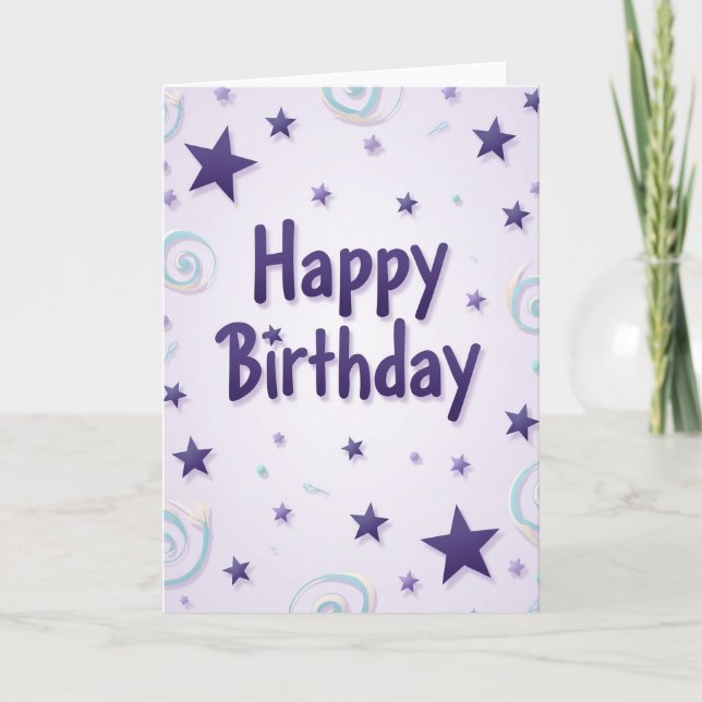 Pastel Birthday Art Card (Front)