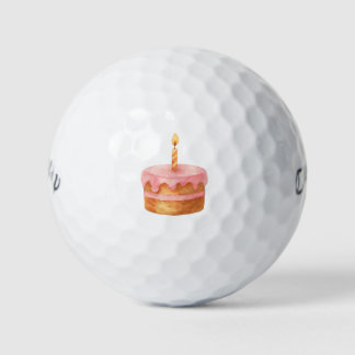 Pastel Birthday Cake Ladies Golf Gift Balls