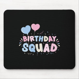 Pastel Birthday Squad For Birthday Party Mouse Pad
