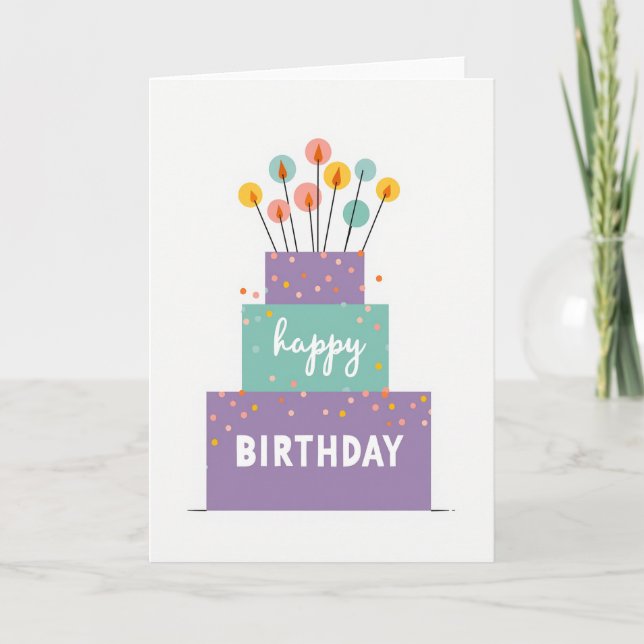 Pastel Birthday Treat Card (Front)