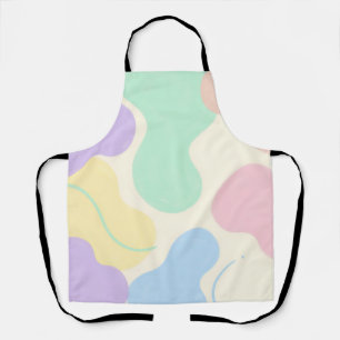 Pastel Blob Abstract Organic Shapes Apron
