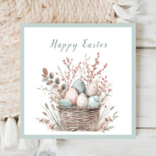 Pastel Bloom Easter Basket Brunch Napkin