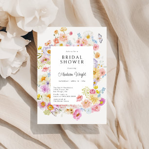 Pastel Bloom Floral Bridal Shower Invitation