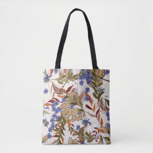 Pastel blooming Flowers lily with green leaves. Re Tote Bag