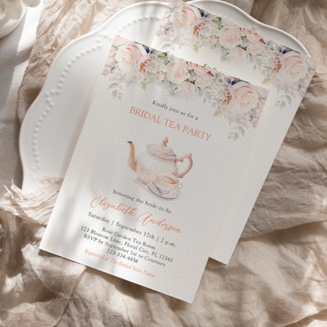 Pastel Blooms Bridal Tea Party Invitation (Creator Uploaded)