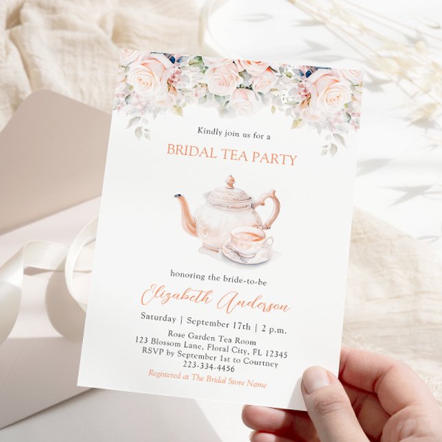Pastel Blooms Bridal Tea Party Invitation (Creator Uploaded)
