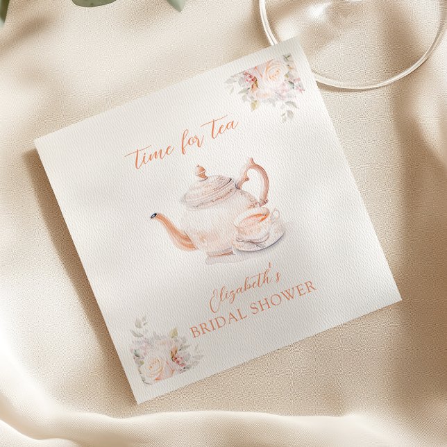 Pastel Blooms Bridal Tea Party Napkin (Creator Uploaded)