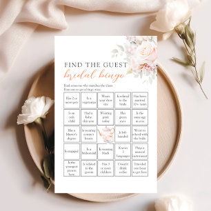 Pastel Blooms Find The Guest Bridal Bingo Game