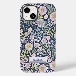 Pastel Blooms Name Case-Mate iPhone 14 Case