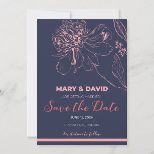 Pastel Blossom Dreams in Floral Spring Symphony  Save The Date
