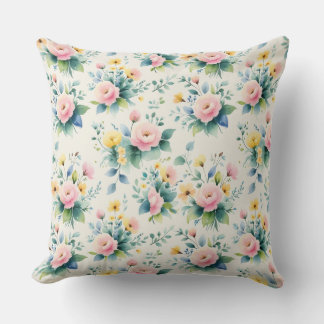 pastel blossom field cushion