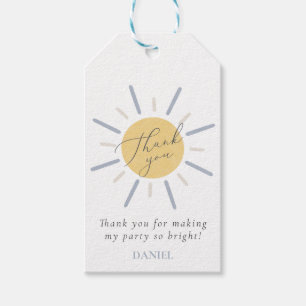 Pastel Blue 1st Trip Around the Sun Gift Tags